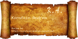 Kornfein Andrea névjegykártya